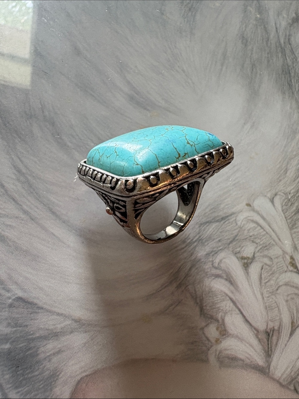 Turquoise Stone Statement Ring